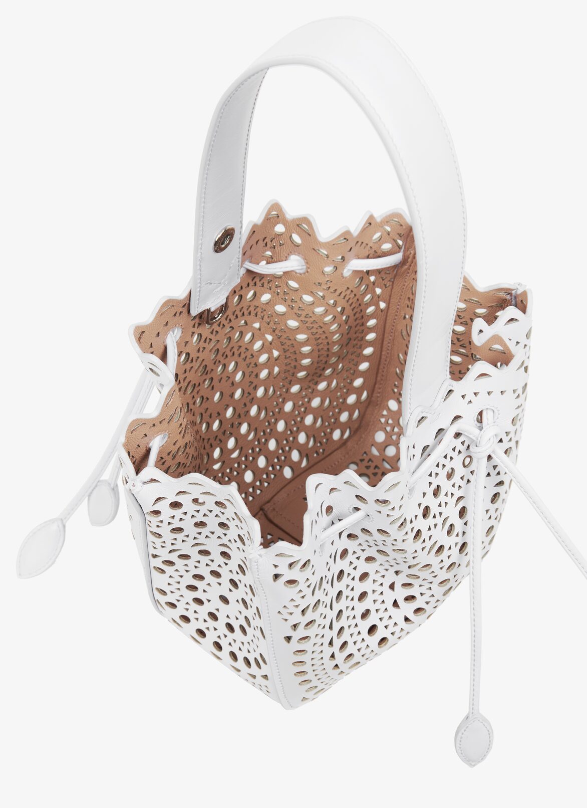 Rose Marie bag in vienne calfskin ALAÏA OPTIC WHITE ROSE MARIE BAG IN VIENNE CALFSKIN
